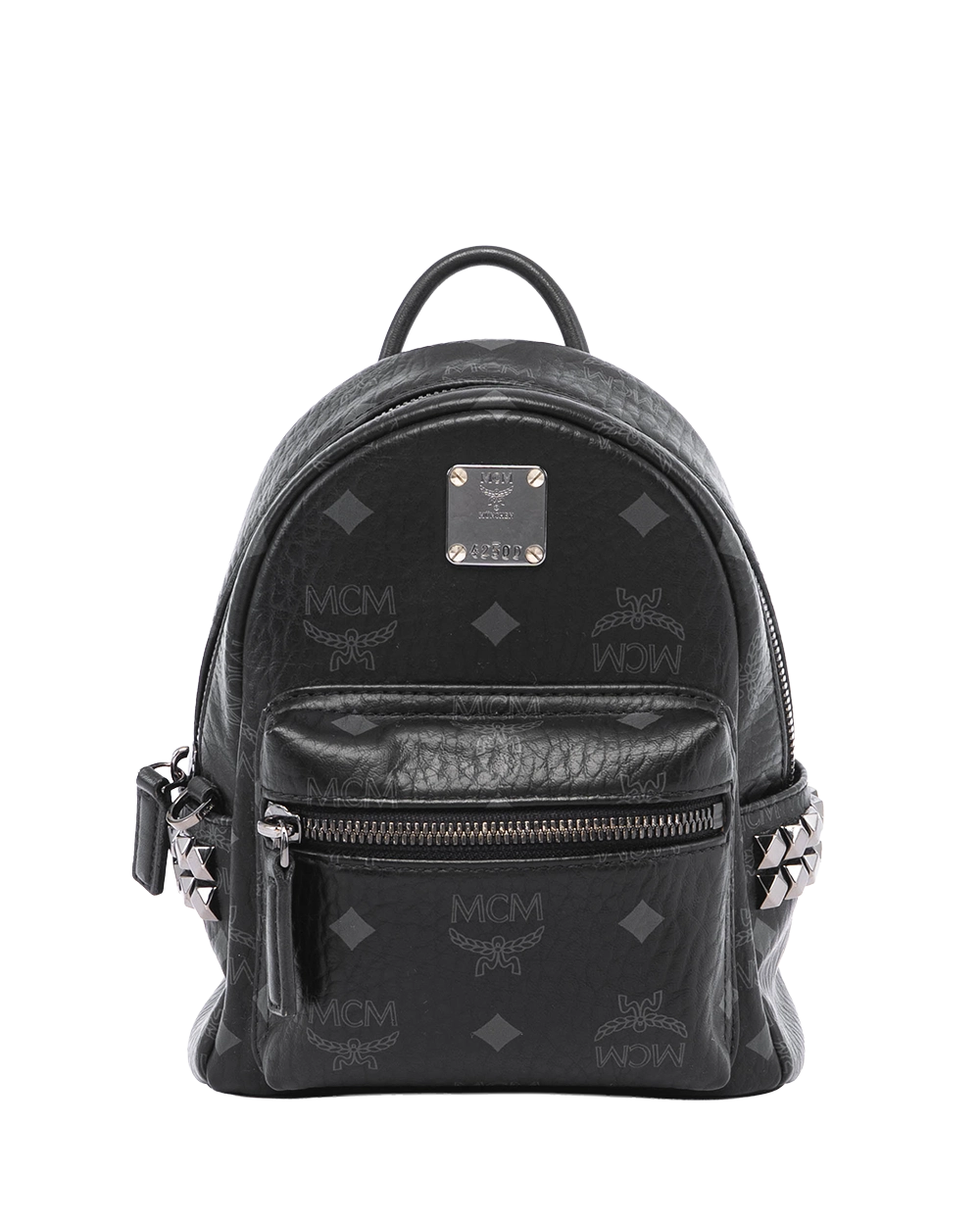 MCM STRAK BEBE BOO SIDE STUDS BACKPACK MINI BLACK CALF SHW MMKAAVE13BK001 04510
