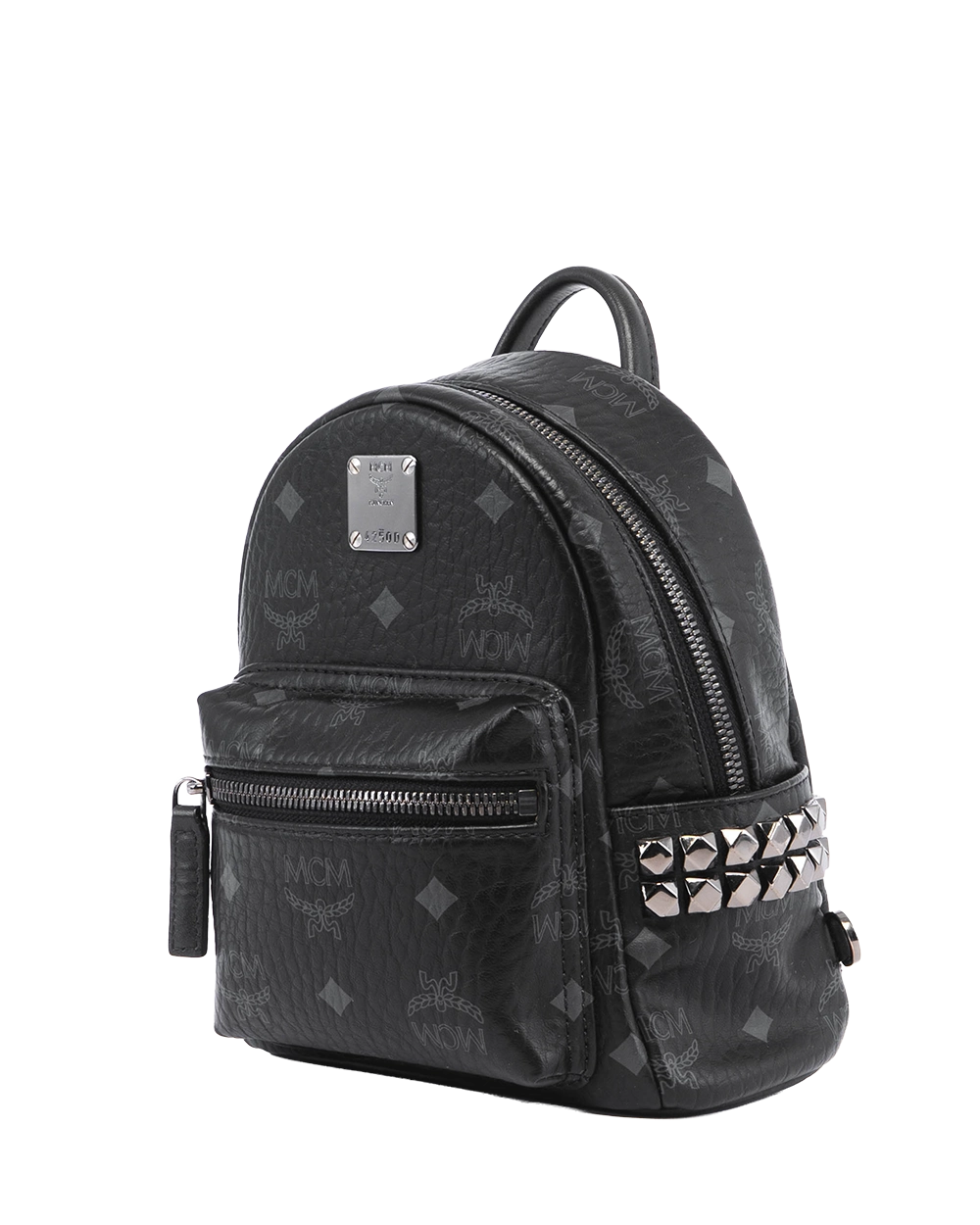 MCM STRAK BEBE BOO SIDE STUDS BACKPACK MINI BLACK CALF SHW MMKAAVE13BK001 04511
