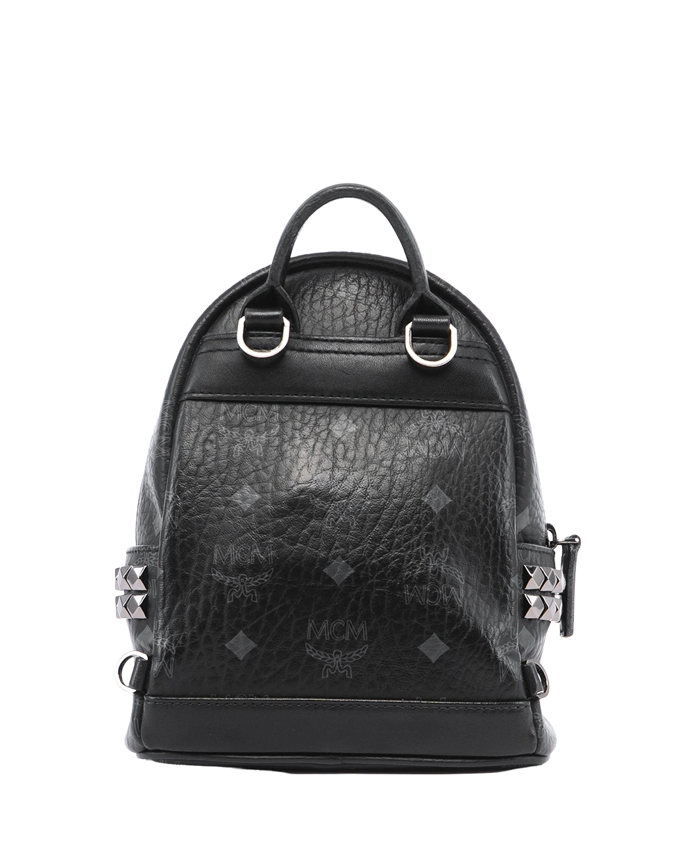 MCM STRAK BEBE BOO SIDE STUDS BACKPACK MINI BLACK CALF SHW MMKAAVE13BK001 04513