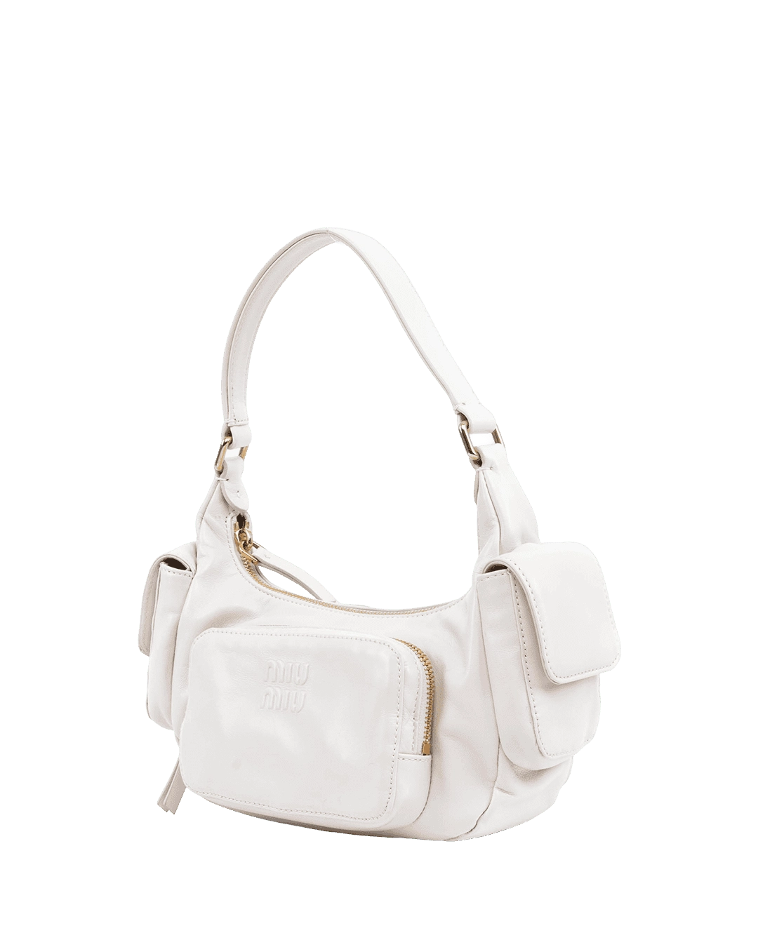 MIU MIU POCKET NAPPA WHITE NYLON GHW MICROCHIP 06973 result