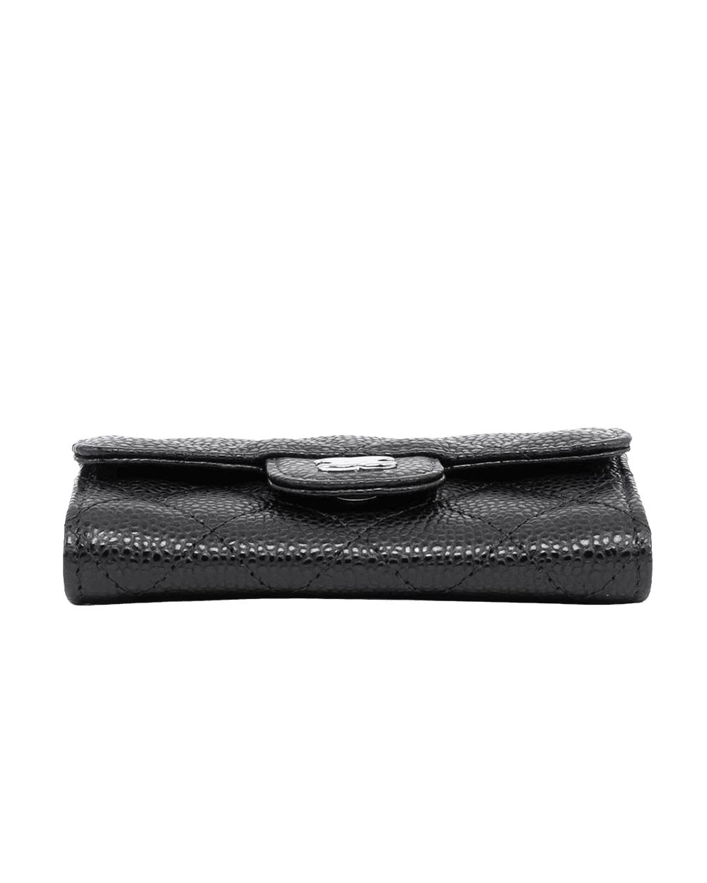 NEW CHANEL CARD HOLDER SHORT BLACK CAVIAR SHW G35XA3TG 09011