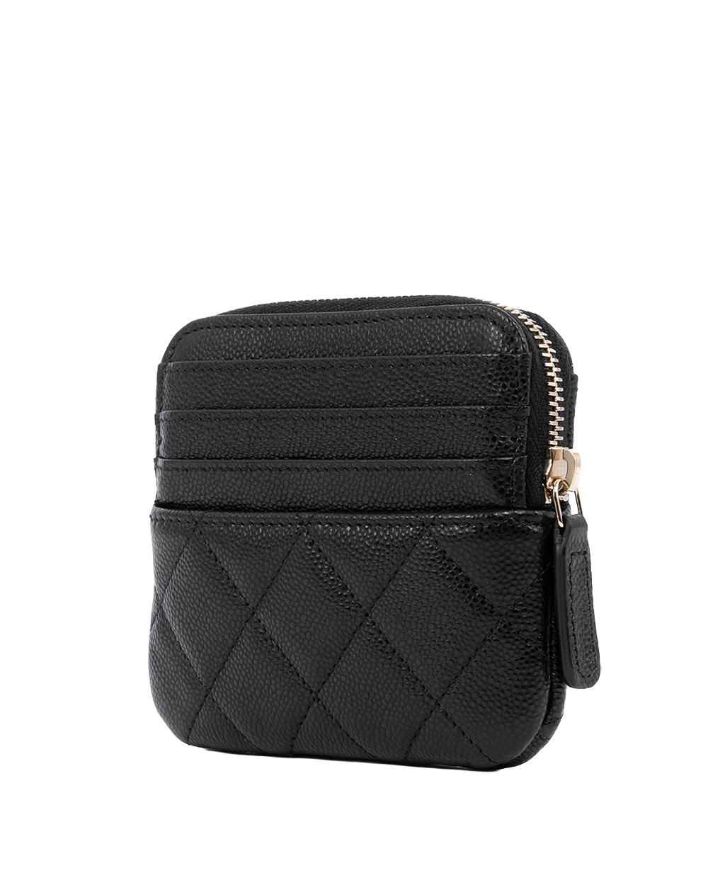 NEW CHANEL CLASSIC ZIPPED COIN PURSE SHORT BLACK CAVIAR GHW UCA8A282 00895