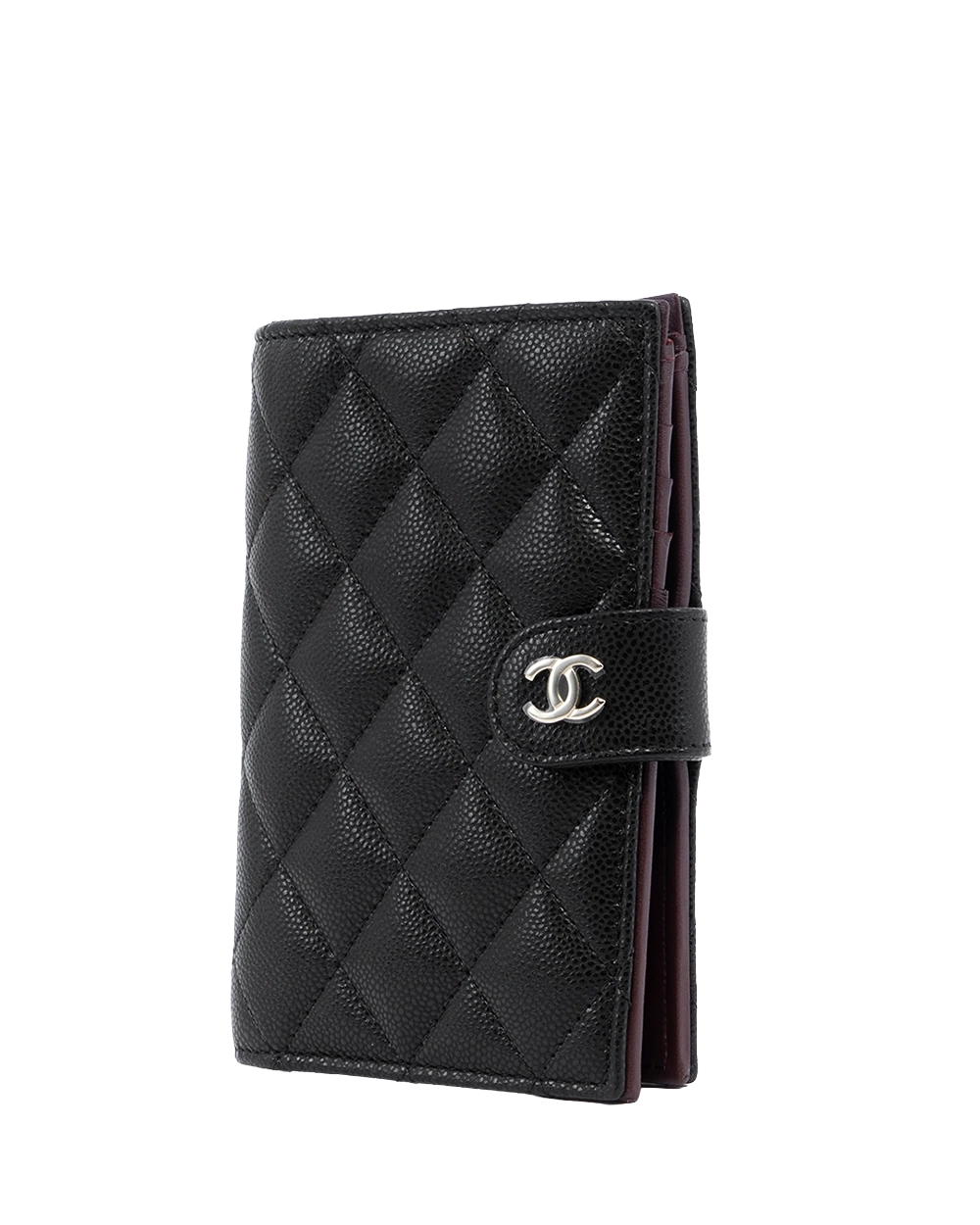 NEW CHANEL PASSPORT HOLDER SMALL BLACK CAVIAR GHW L927KUXK 00878