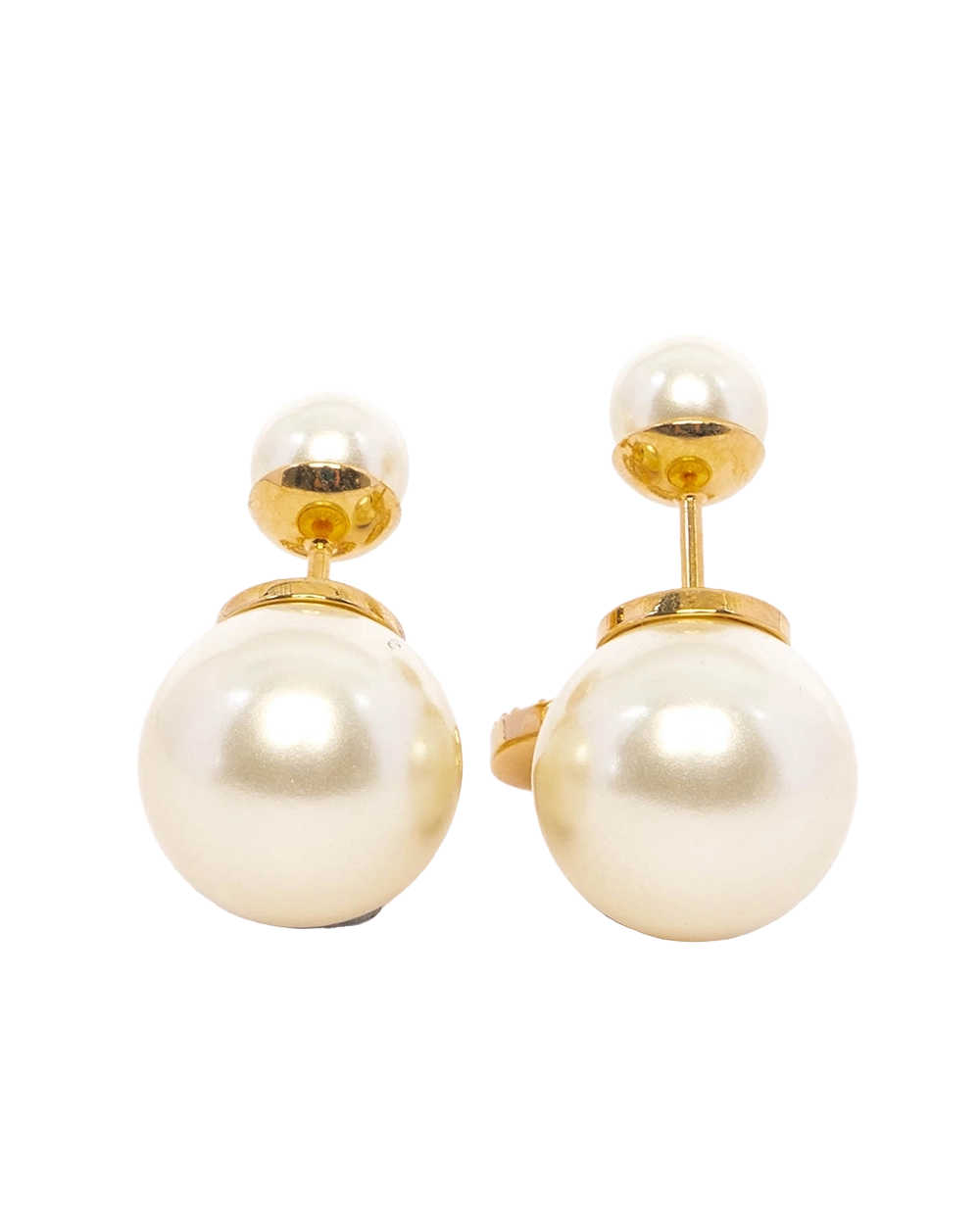 NEW DIOR TRIBALES EARRING CRYSTAL PEARL GHW 04373