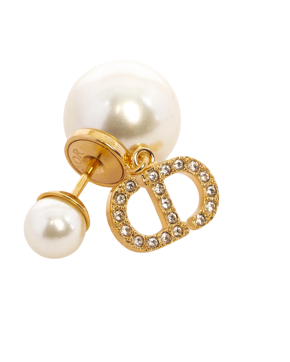 NEW DIOR TRIBALES EARRING CRYSTAL PEARL GHW 04374
