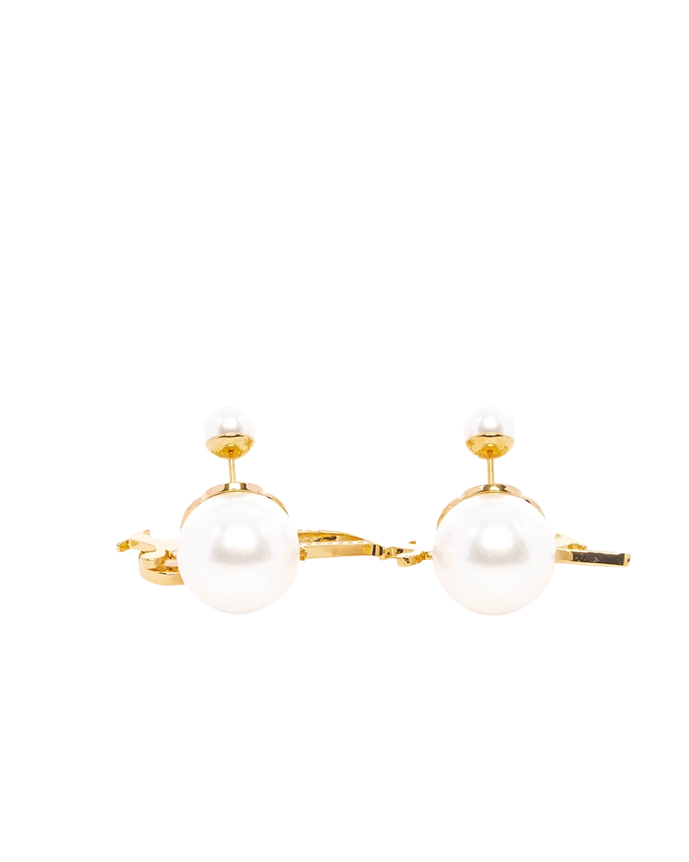 NEW DIOR TRIBALES EARRING DIOR LOGO PEARL GHW 04367