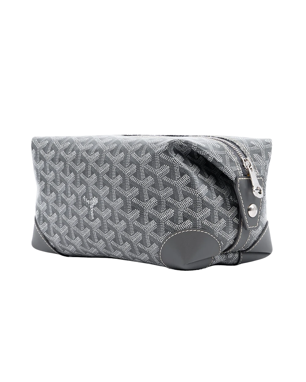 NEW GOYARD BOLING 25 TOILETRY GREY CANVAS SHW CHN 120251 01513