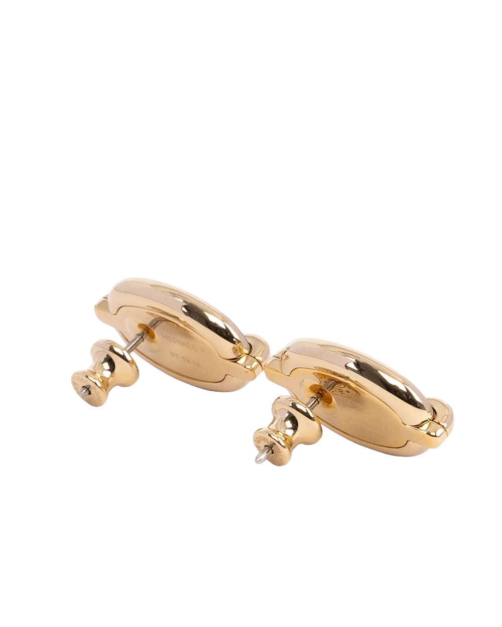 NEW HERMES MAILLON EARRING MINI BLACK NOIR GHW ST 12 14 06120
