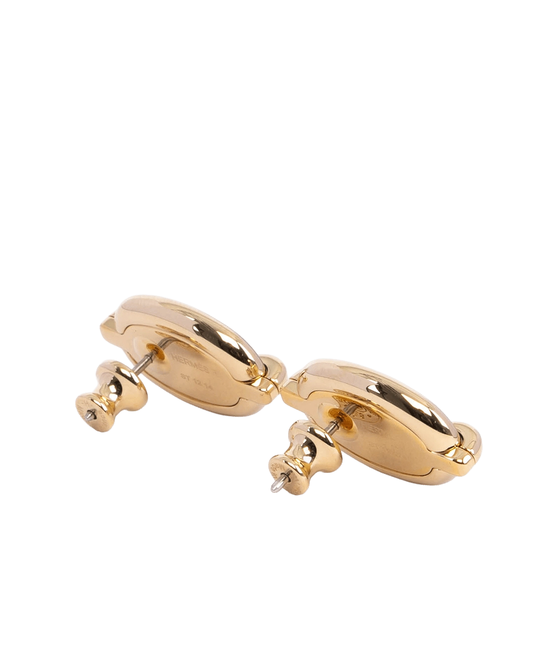 NEW HERMES MAILLON EARRING MINI BLACK NOIR GHW ST 12 14 06120