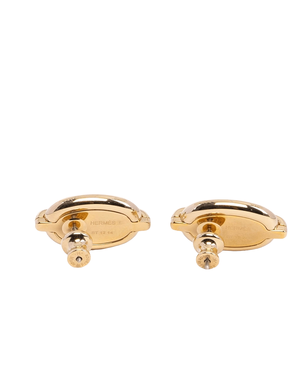 NEW HERMES MAILLON EARRING MINI BLACK NOIR GHW ST 12 14 06121