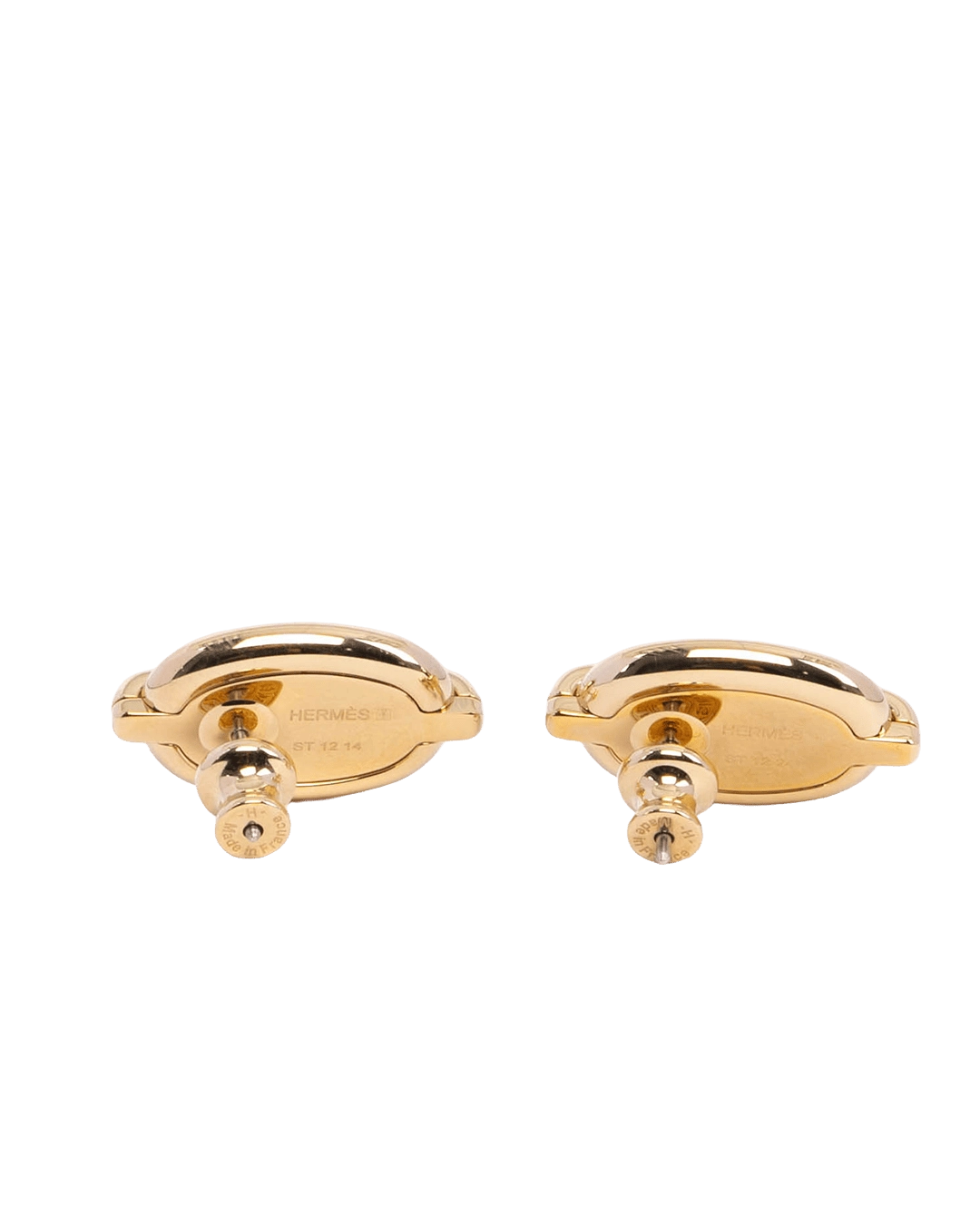 NEW HERMES MAILLON EARRING MINI BLACK NOIR GHW ST 12 14 06121