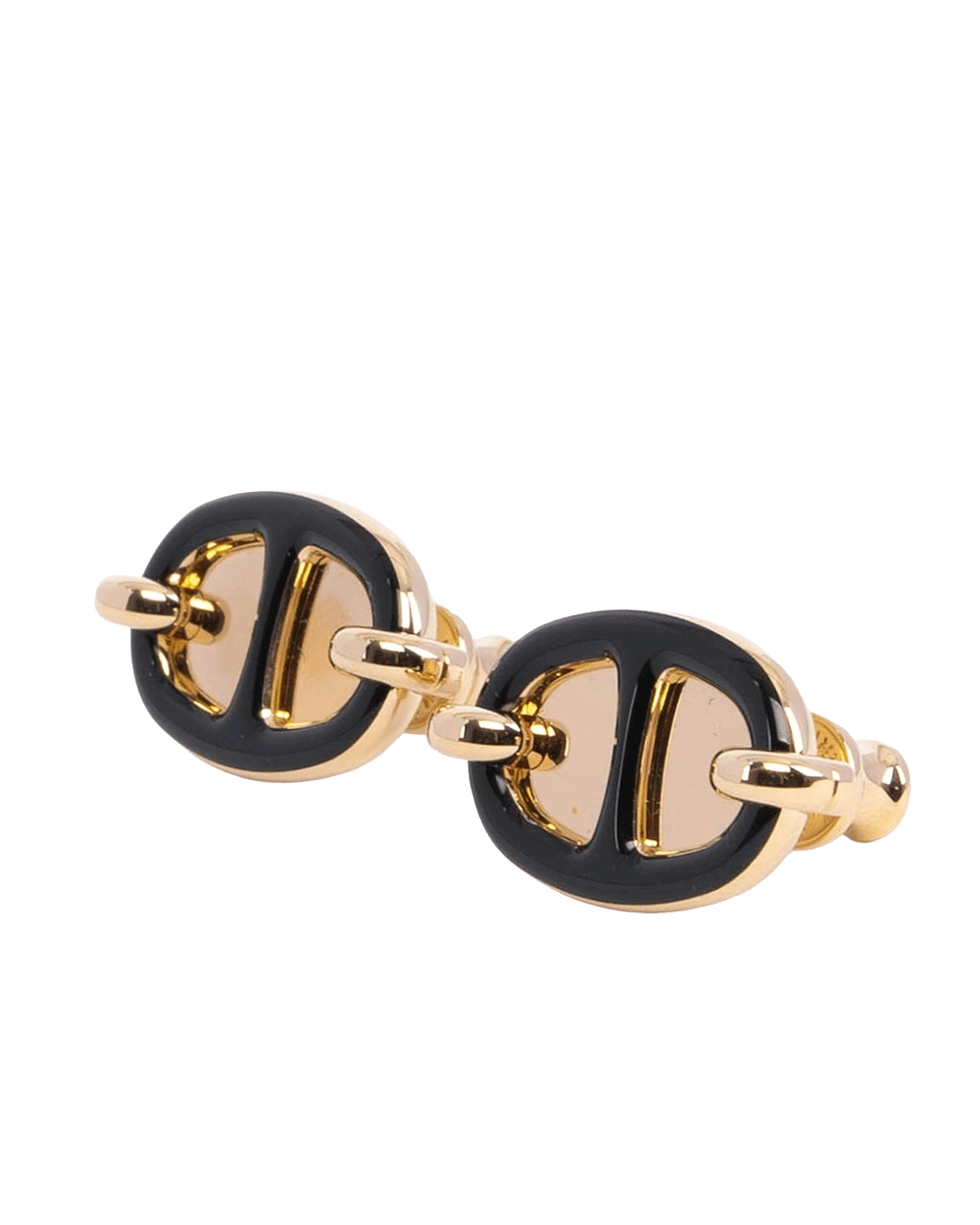 NEW HERMES MAILLON EARRING MINI BLACK NOIR GHW ST 12 14 06122