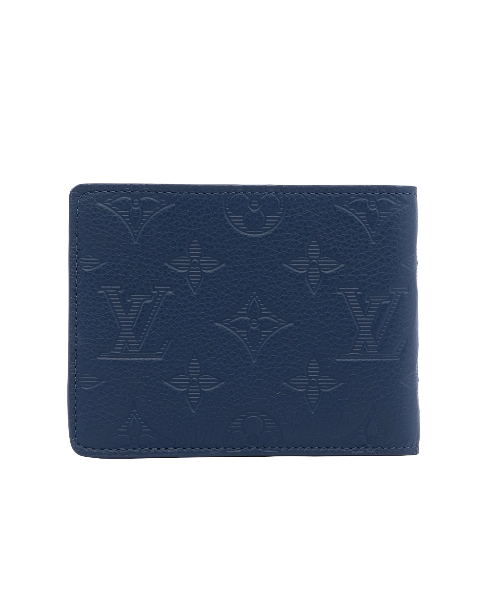 NEW LV MULTIPLE SHORT BLUE NAVY GIANT MONOGRAM CALF MICROCHIP 01601