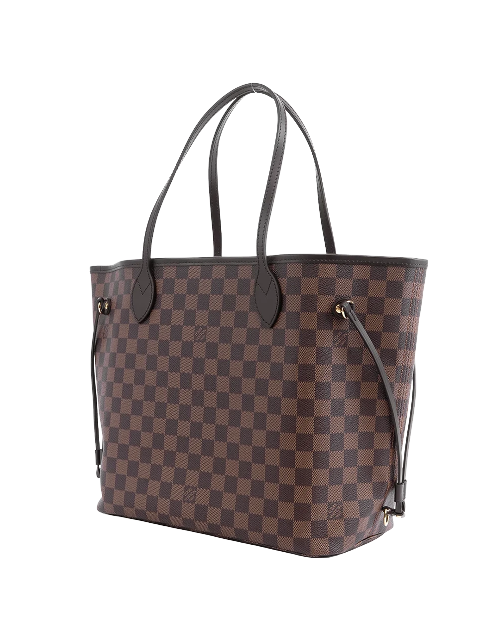 NEW LV NEVERFULL MM BROWN PINK DAMIER CANVAS GHW MICROCHIP 01327