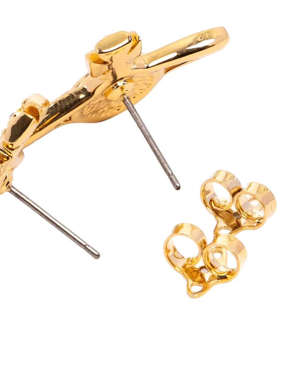 NEW VIVIENNE WESTWOOD BRASS EARRINGS 2.5 CM CRYSTAL GHW 09327