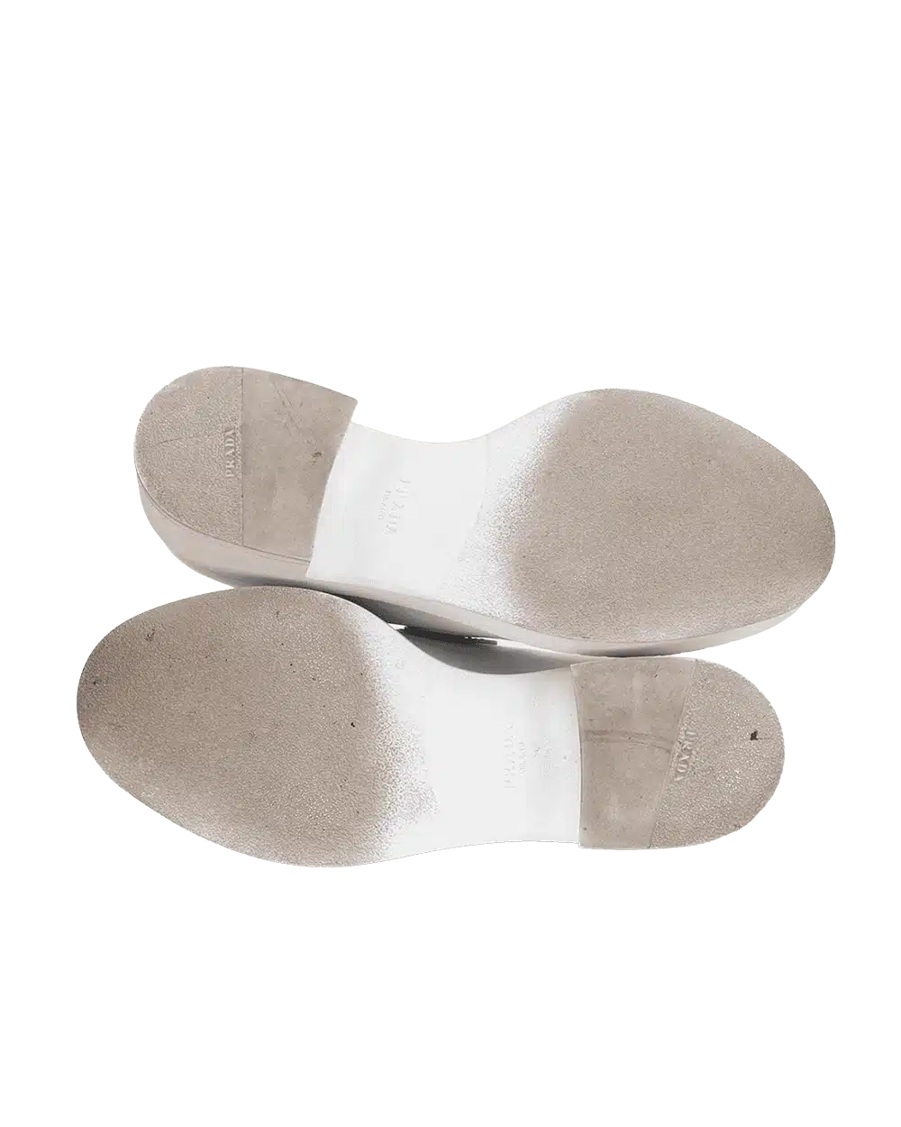 PRADA LOAFERS 38 WHITE LEATHER SHW 06878 result