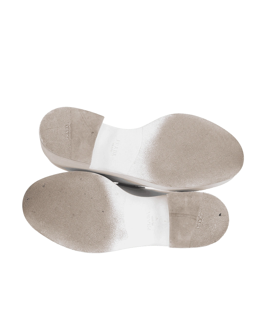 PRADA LOAFERS 38 WHITE LEATHER SHW 06878 result