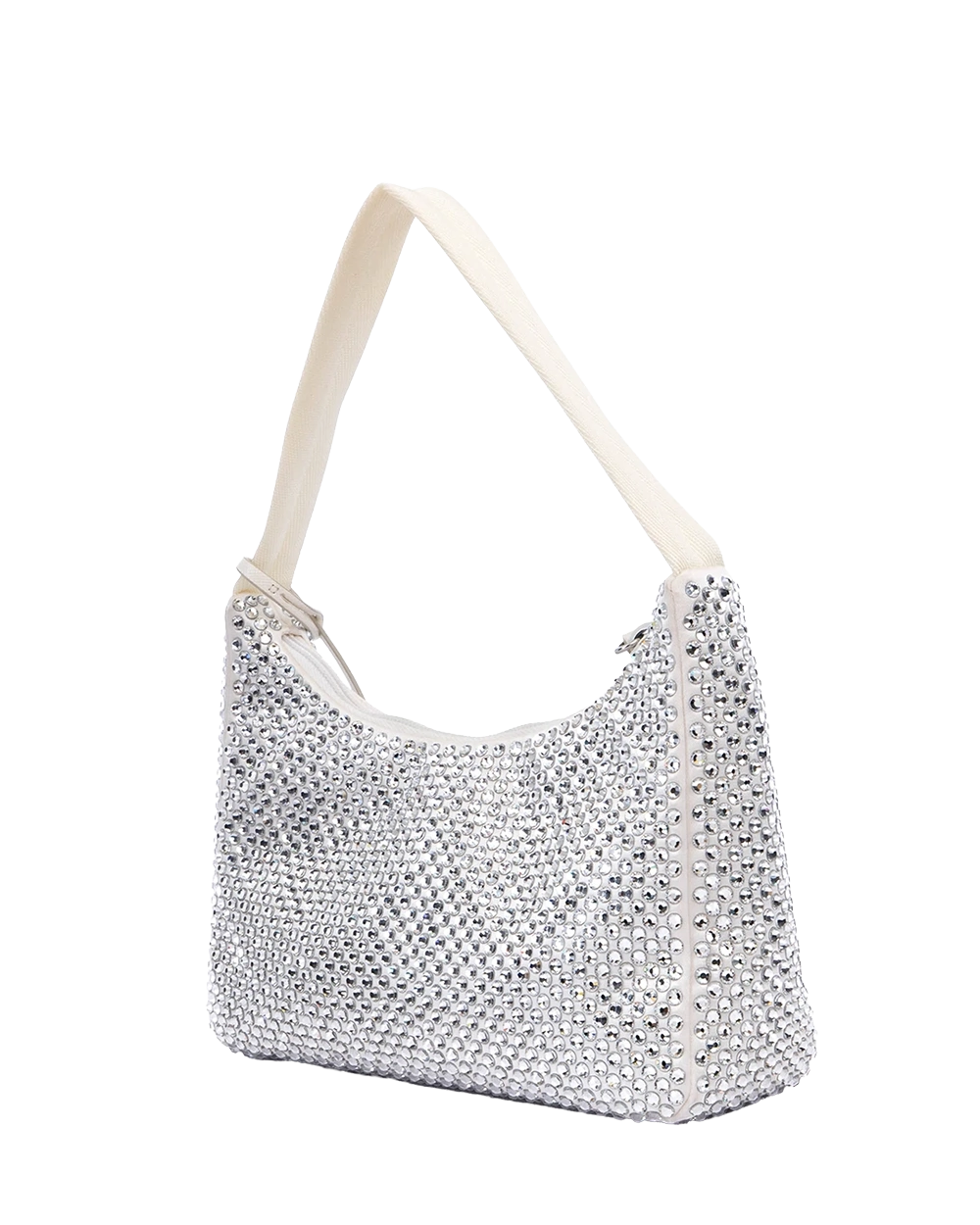 PRADA RE EDITION 2000 MINI WHITE CRYSTAL SATIN SHW 1BC515 03995