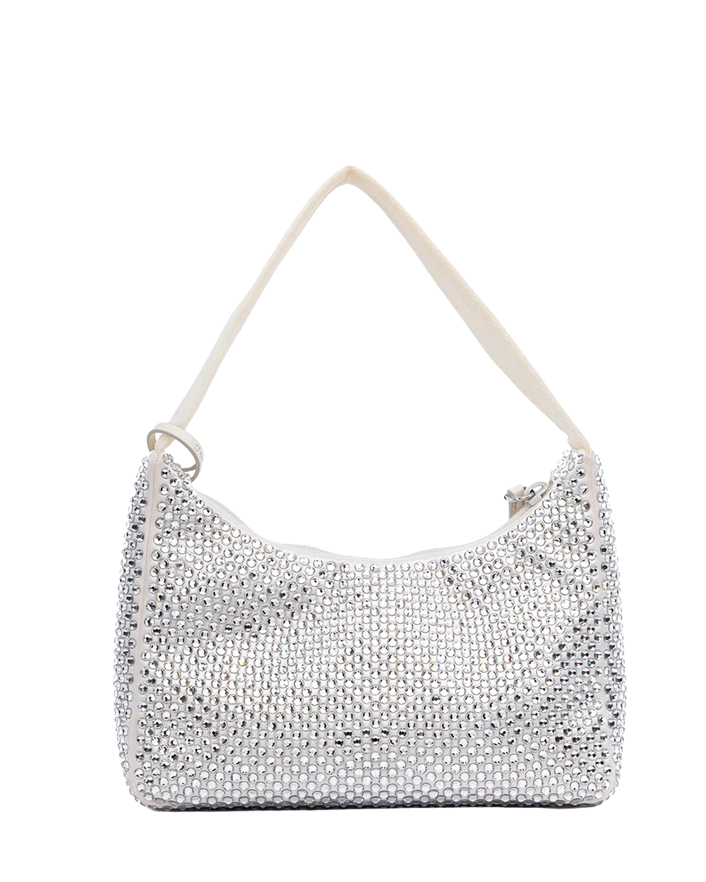 PRADA RE EDITION 2000 MINI WHITE CRYSTAL SATIN SHW 1BC515 03997