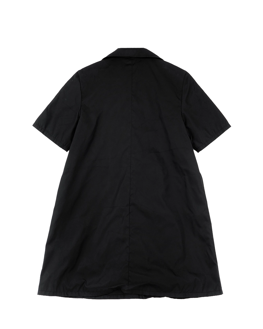 PRADA SHORT SLEEVED DRESSES WOMEN S 36 BLACK NYLON SHW 03034