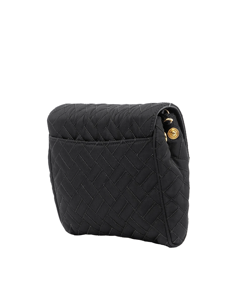 PRADA TESSUTO SHOLDER BAG BLACK NYLON GHW 00441