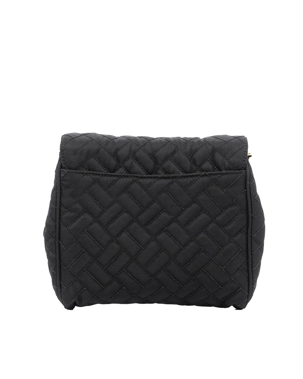 PRADA TESSUTO SHOLDER BAG BLACK NYLON GHW 00442