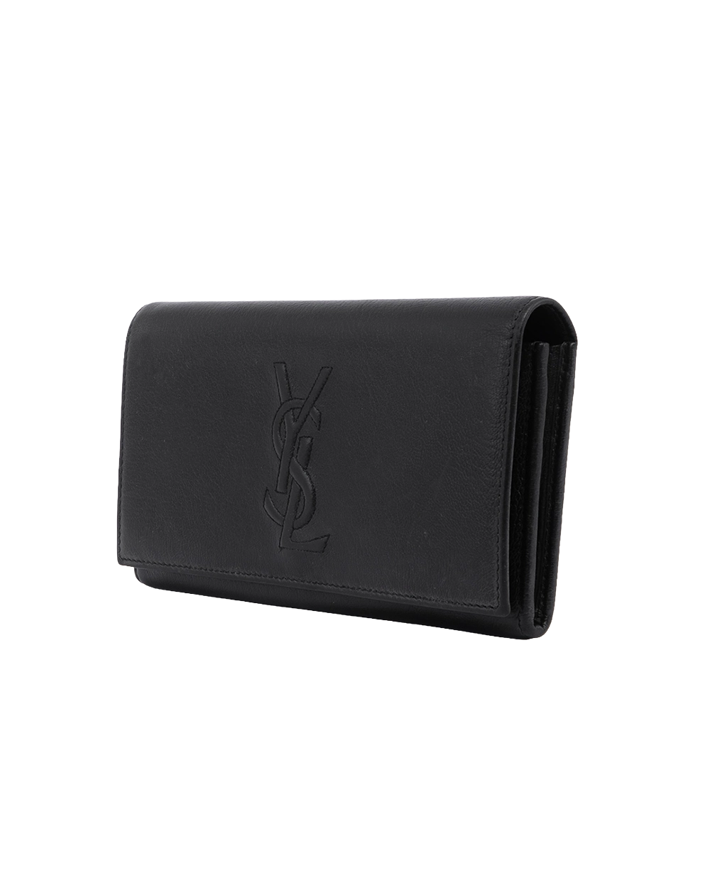 YSL BELL DE JOUR WALLET LONG BLACK CALF GHW 03116 2