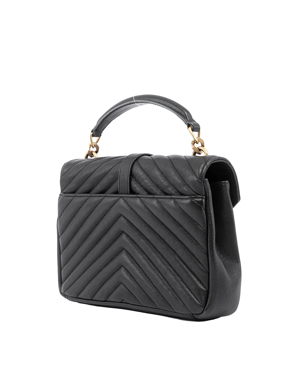 YSL COLLEGE MEDIUM BLACK CALF GHW GUC487213 1018 02797