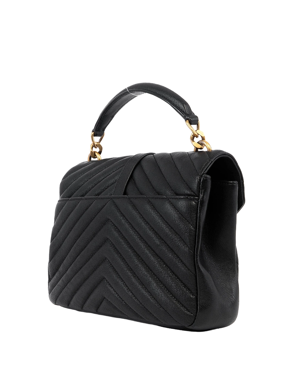 YSL COLLEGE MEDIUM BLACK CALF GHW TCT 600279 0321 03881