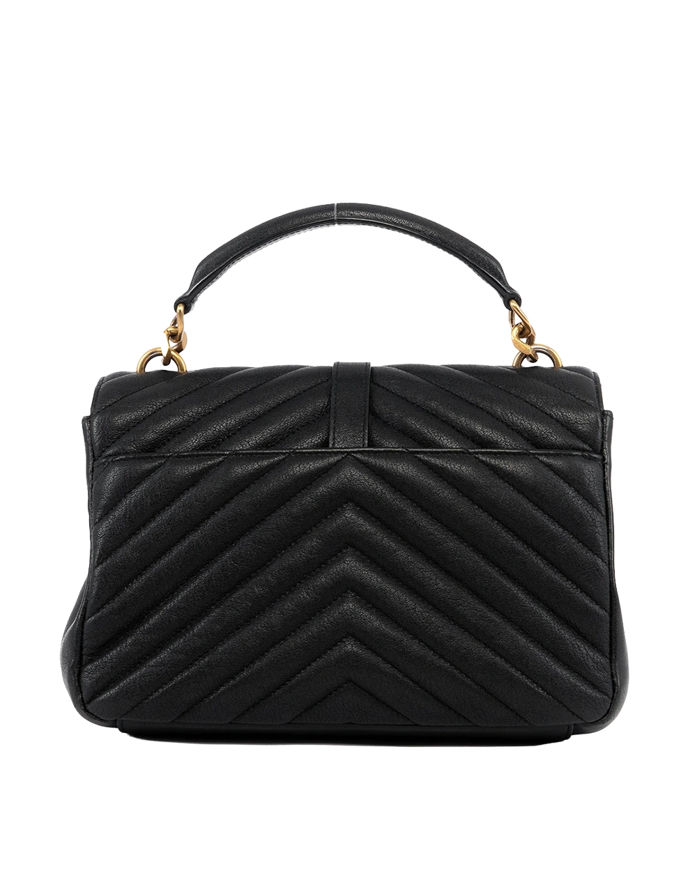 YSL COLLEGE MEDIUM BLACK CALF GHW TCT 600279 0321 03884