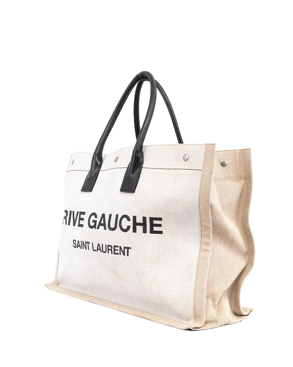 YSL RIVE GAUCHE TOTE LARGE BEIGE CANVAS SHW GNR509415 1213 08024