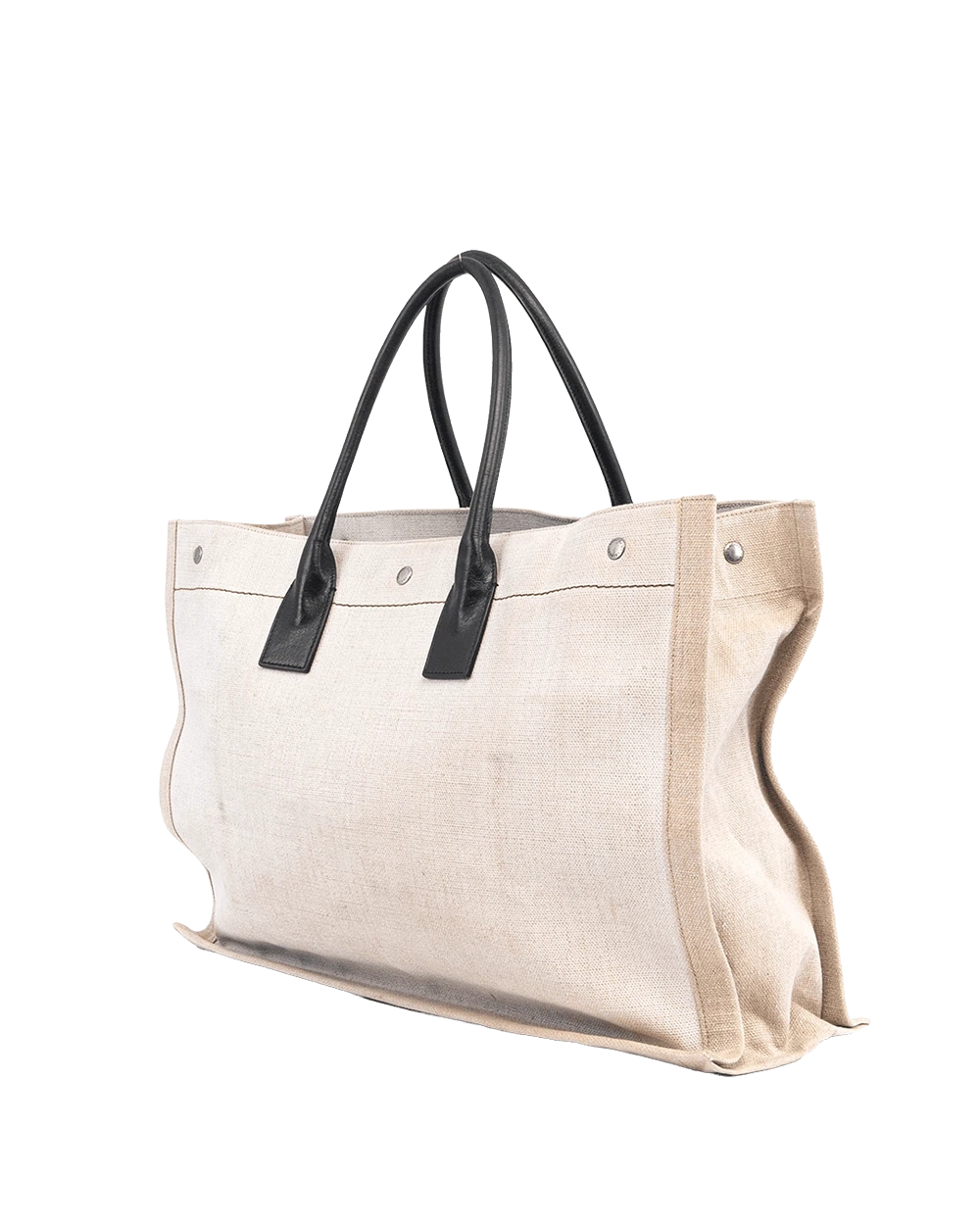 YSL RIVE GAUCHE TOTE LARGE BEIGE CANVAS SHW GNR509415 1213 08025