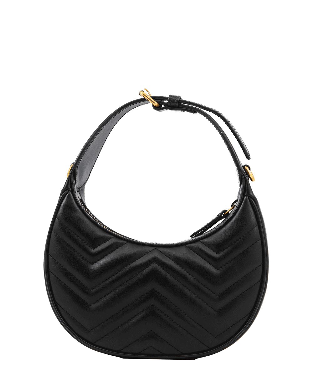 1 GUCCI HALF MOON BLACK CALF GHW 699514 2149 1005