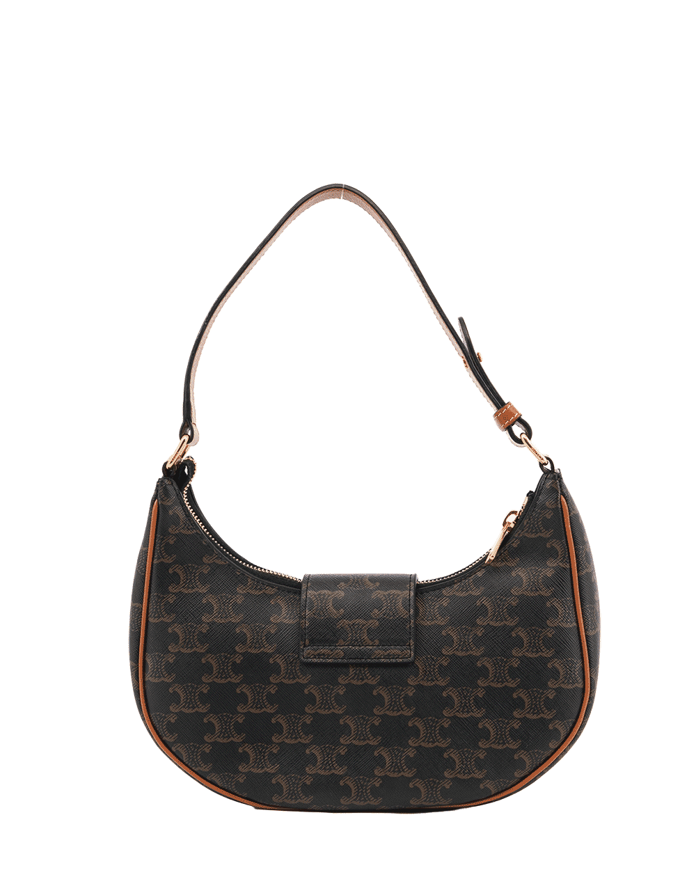 10 CELINE AVA TRIOMPHE MEDIUM BROWN TAN CANVAS GHW U GA 5202 0312
