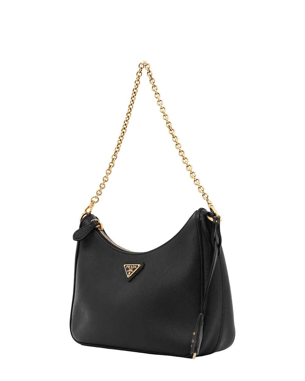 100 PRADA RE EDITION 2005 BLACK SAFFIANO GHW MICROCHIP 1485