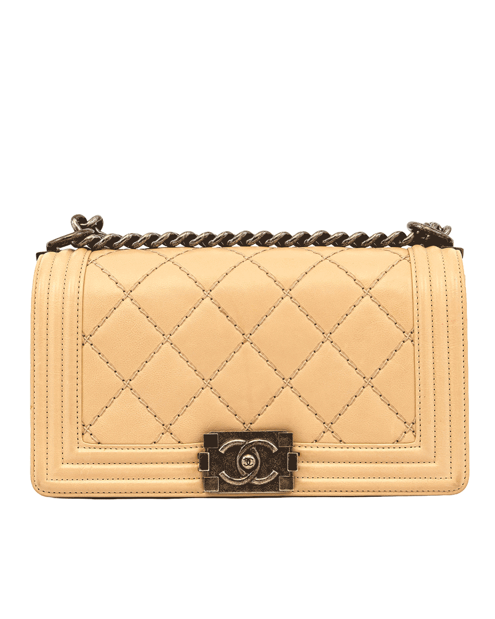 101CHANEL BOY 10 BEIGE LAMB RHW 18681559 1249