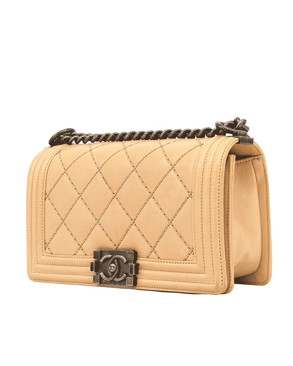 101CHANEL BOY 10 BEIGE LAMB RHW 18681559 1251
