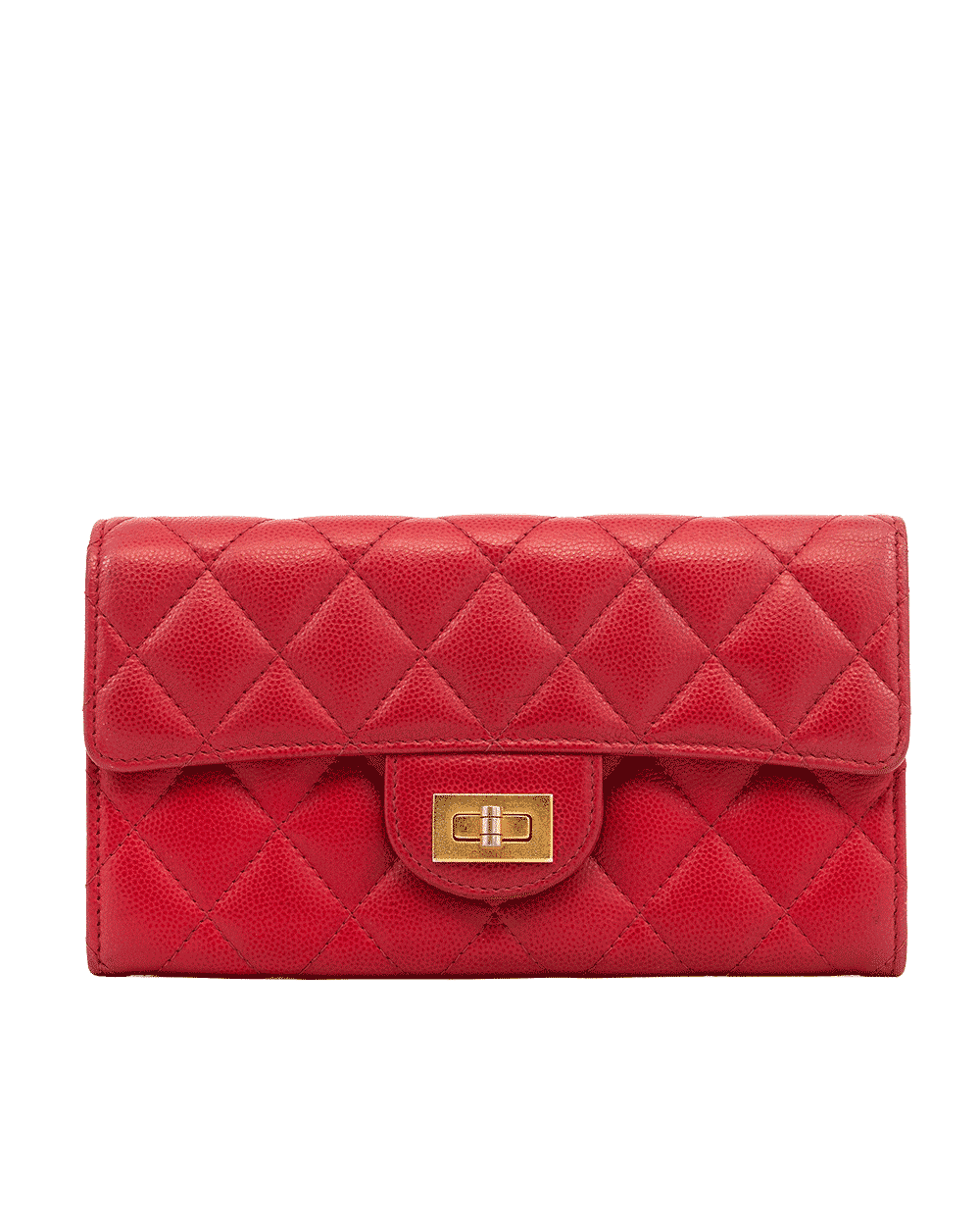 103 CHANEL 2.55 REISSUE FLAP WALLET LONG RED CAVIAR GHW 22855902 1346