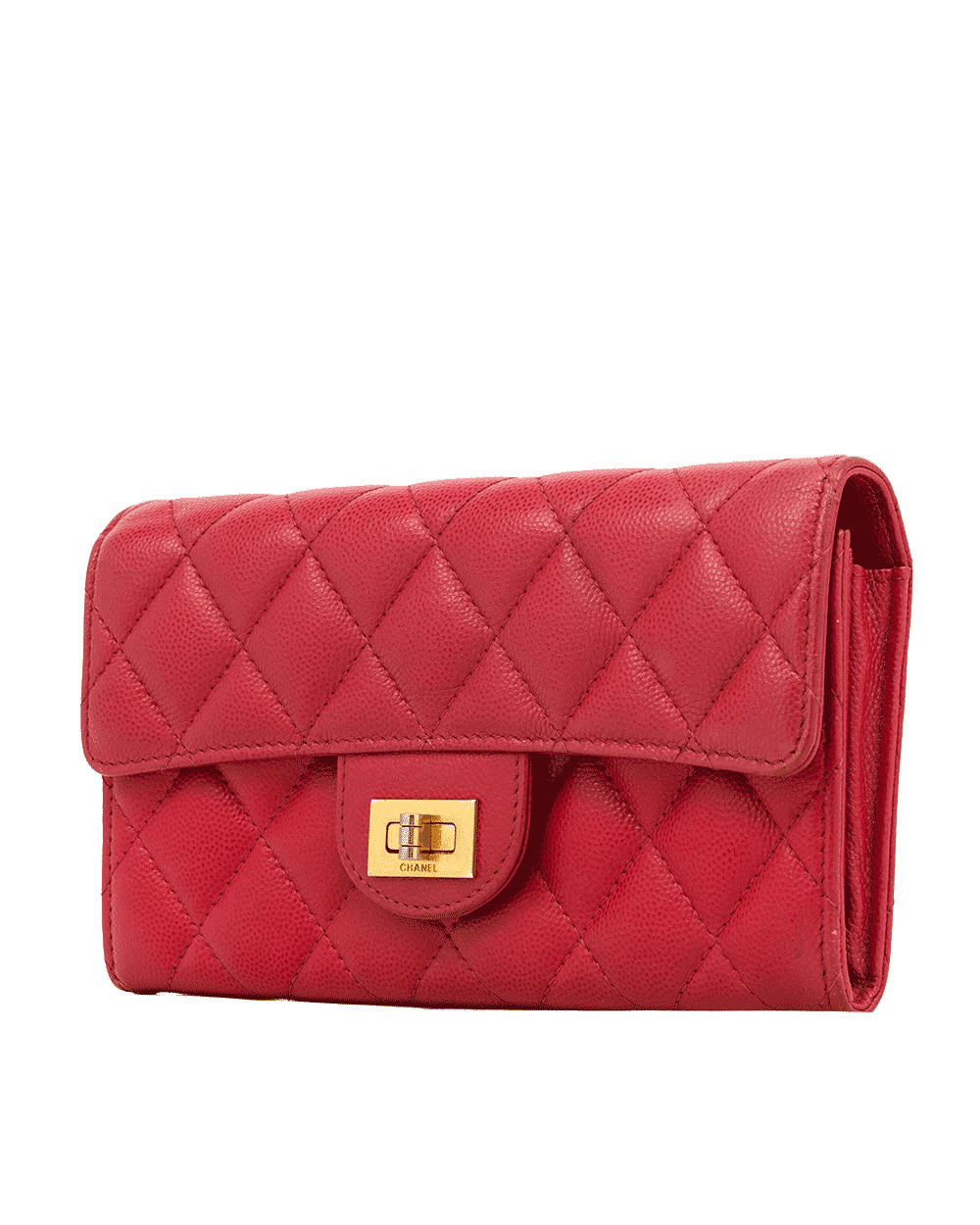 103 CHANEL 2.55 REISSUE FLAP WALLET LONG RED CAVIAR GHW 22855902 1347
