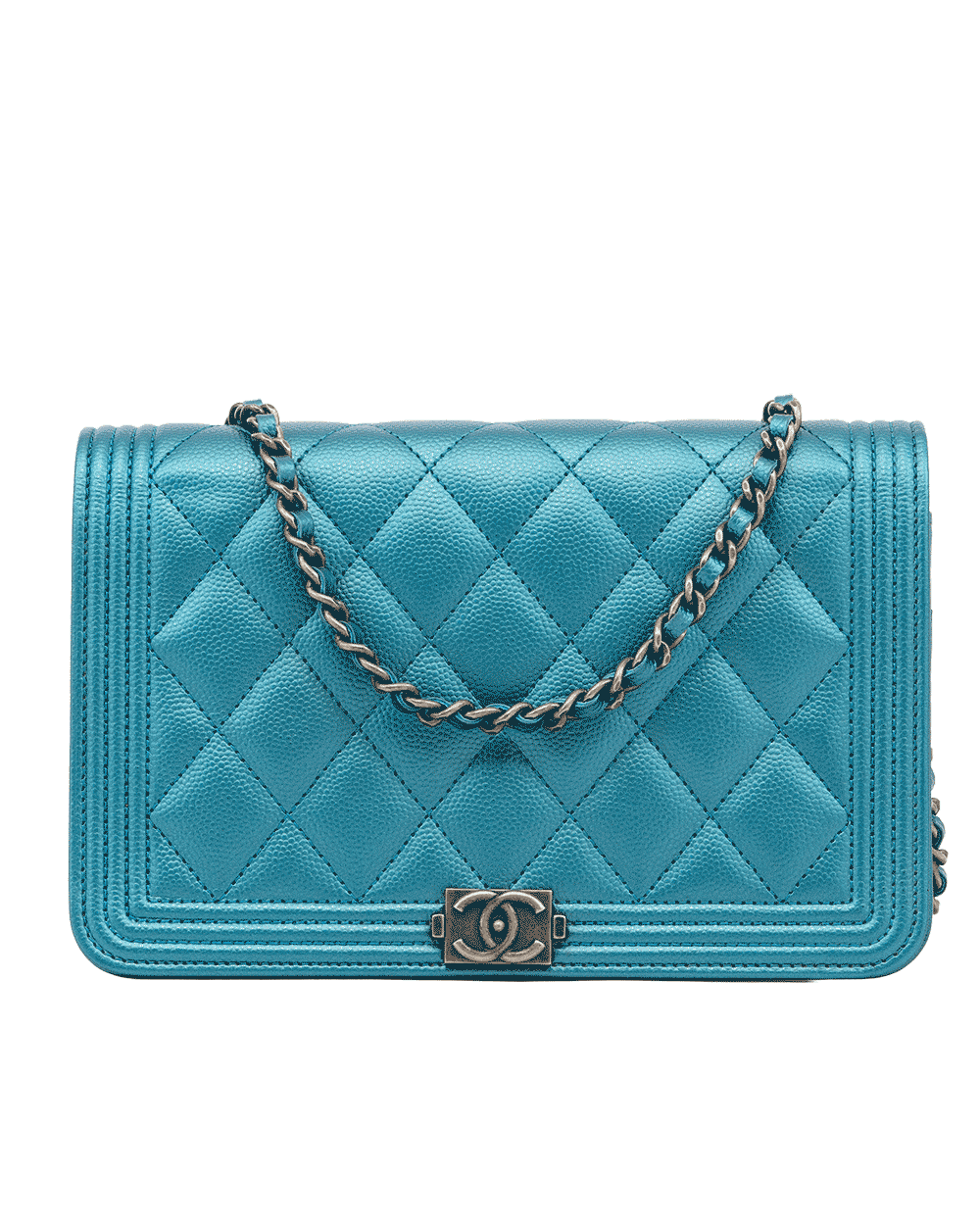 107 CHANEL BOY WOC 7.5 BLUE SKY BLUE MATELASSE RSHW 24823576 1328