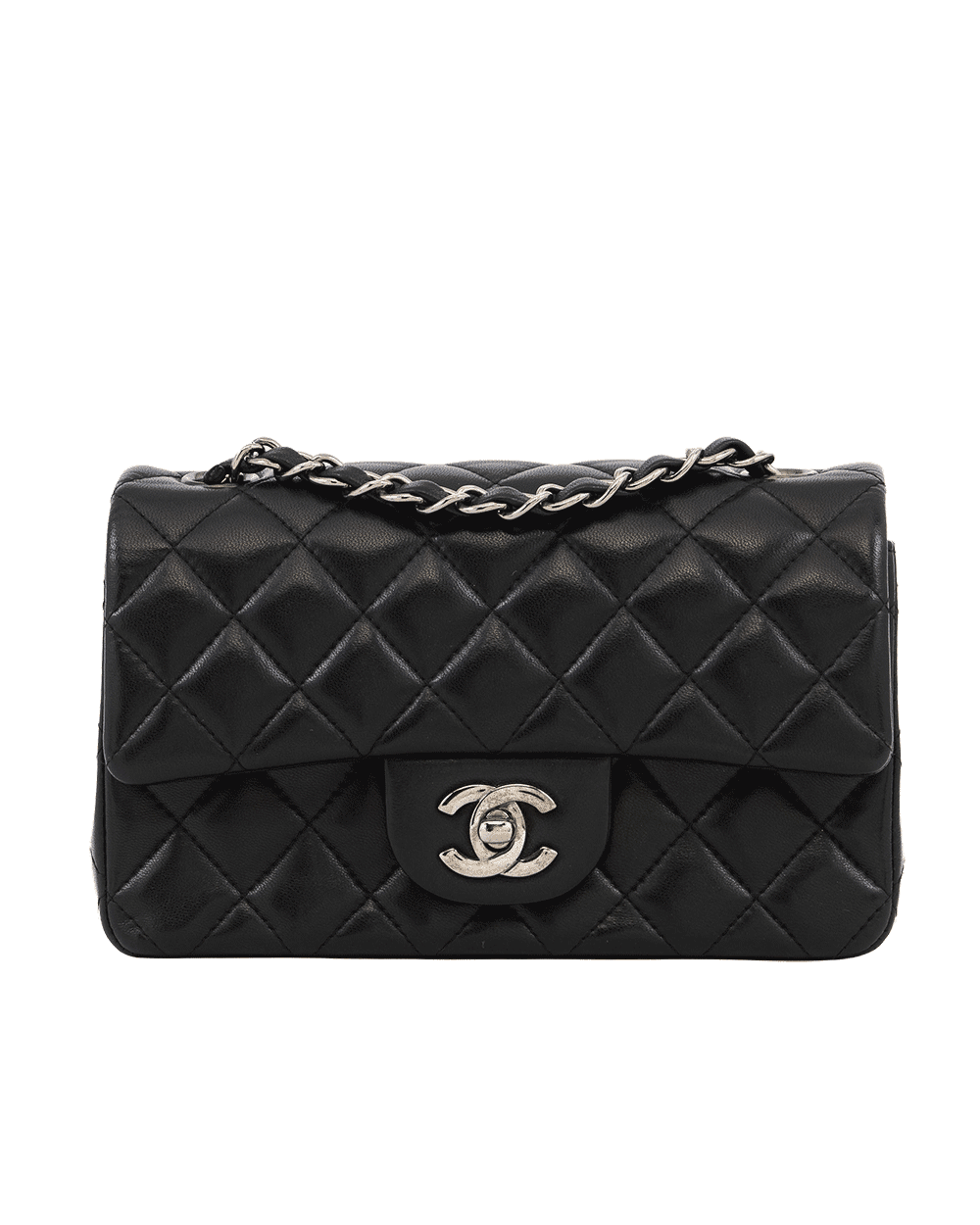 109 CHANEL CLASSIC 8 BLACK LAMB RHW 23107171 1191
