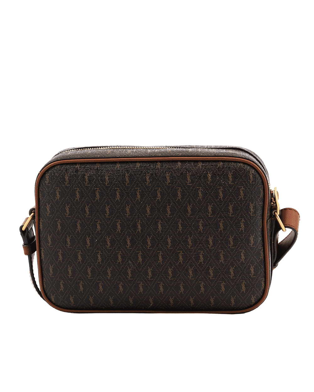 11 YSL LE MONOGRAM CAMERA BAG BROWN CANVAS GHW ARS 669957 0522 0500
