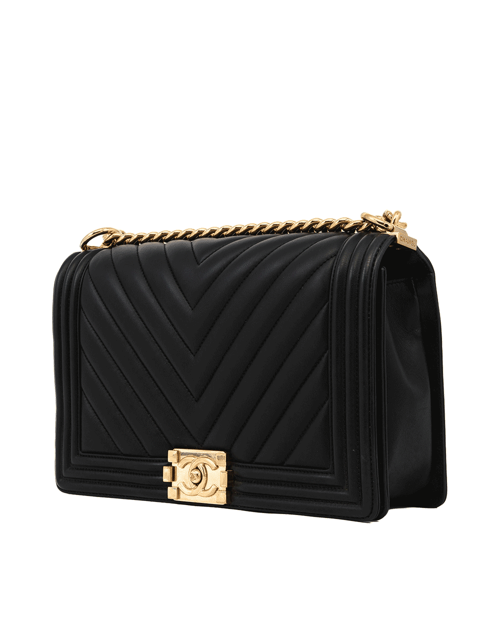 110 CHANEL BOY 11 BLACK LAMB GHW 23382900 1235