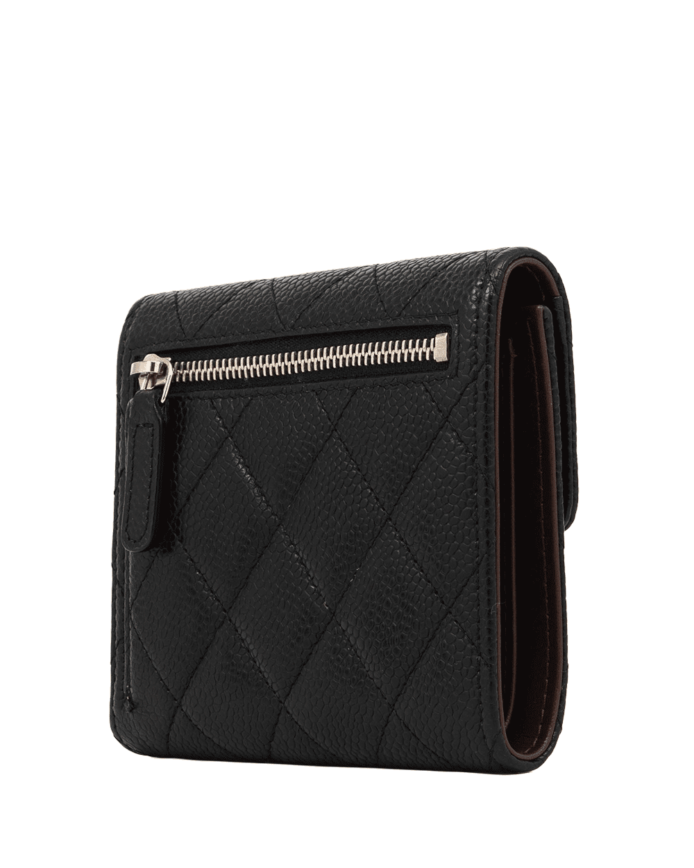 117 CHANEL TRI FOLD WALLET SHORT BLACK CAVIAR SHW 29572957 1362