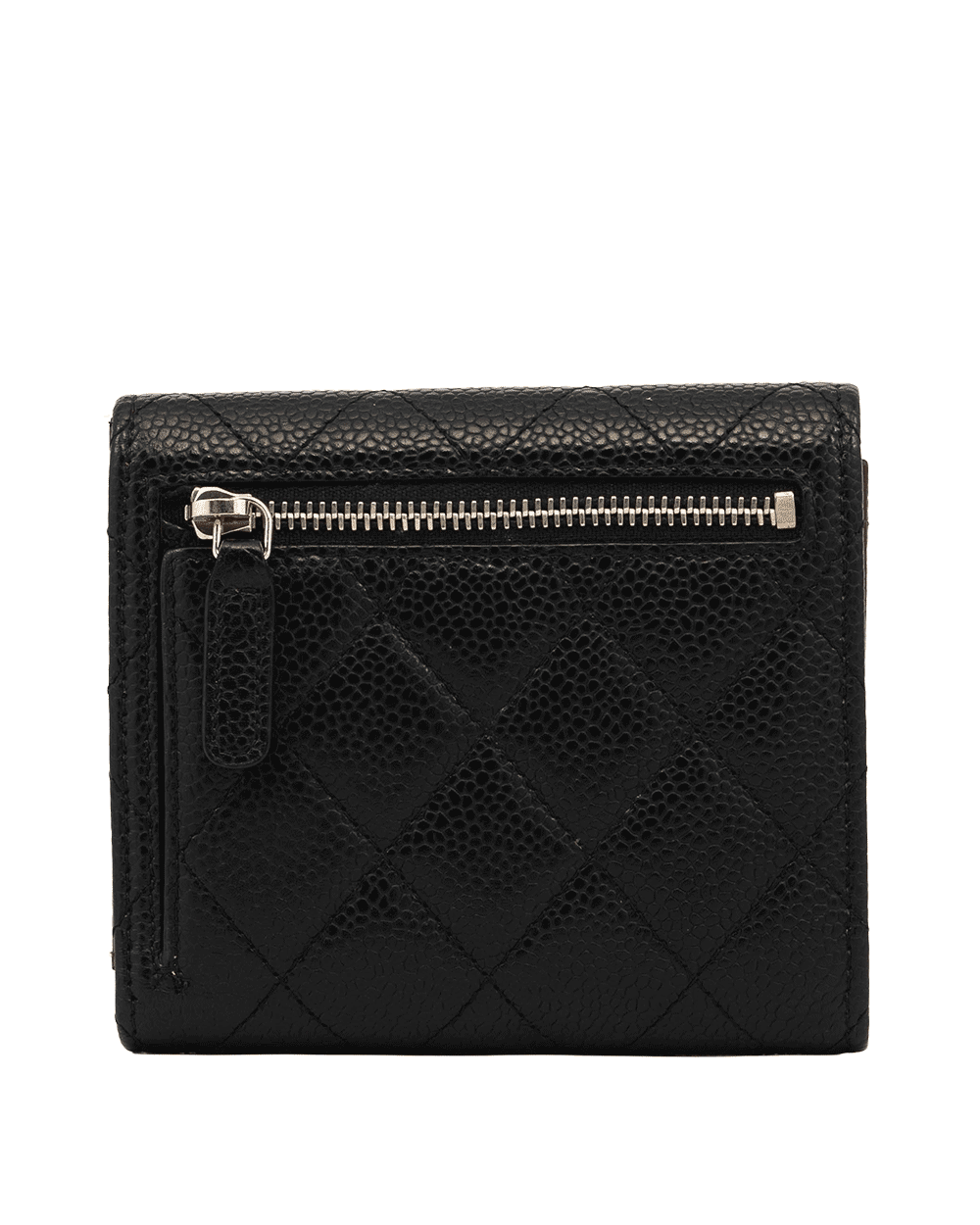 117 CHANEL TRI FOLD WALLET SHORT BLACK CAVIAR SHW 29572957 1363