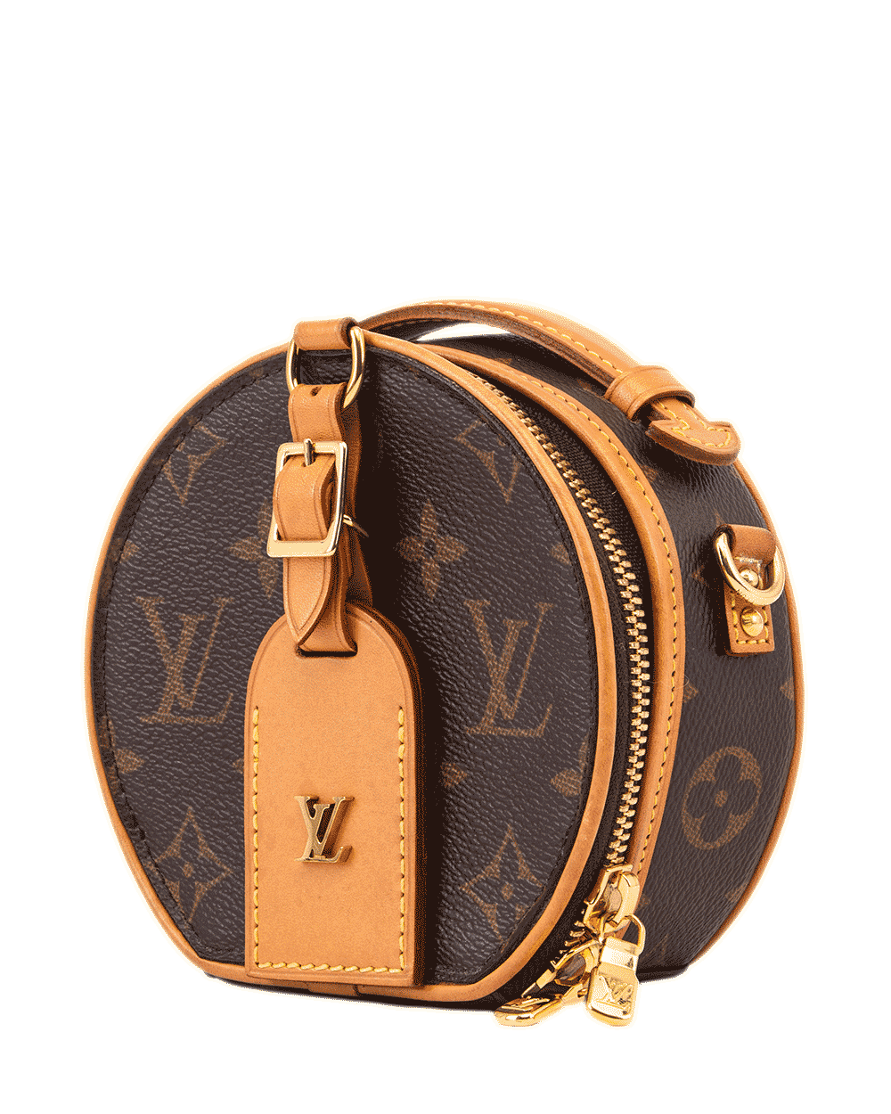 12 LV BOITE CHAPEAU MINI BROWN MONOGRAM CANVAS GHW MICROCHIP 0413