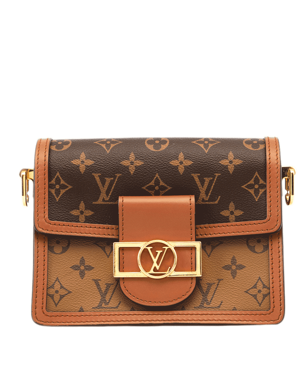 13 LV DAUPHINE MINI BROWN MONOGRAM REVERSE GHW MICROCHIP 0502