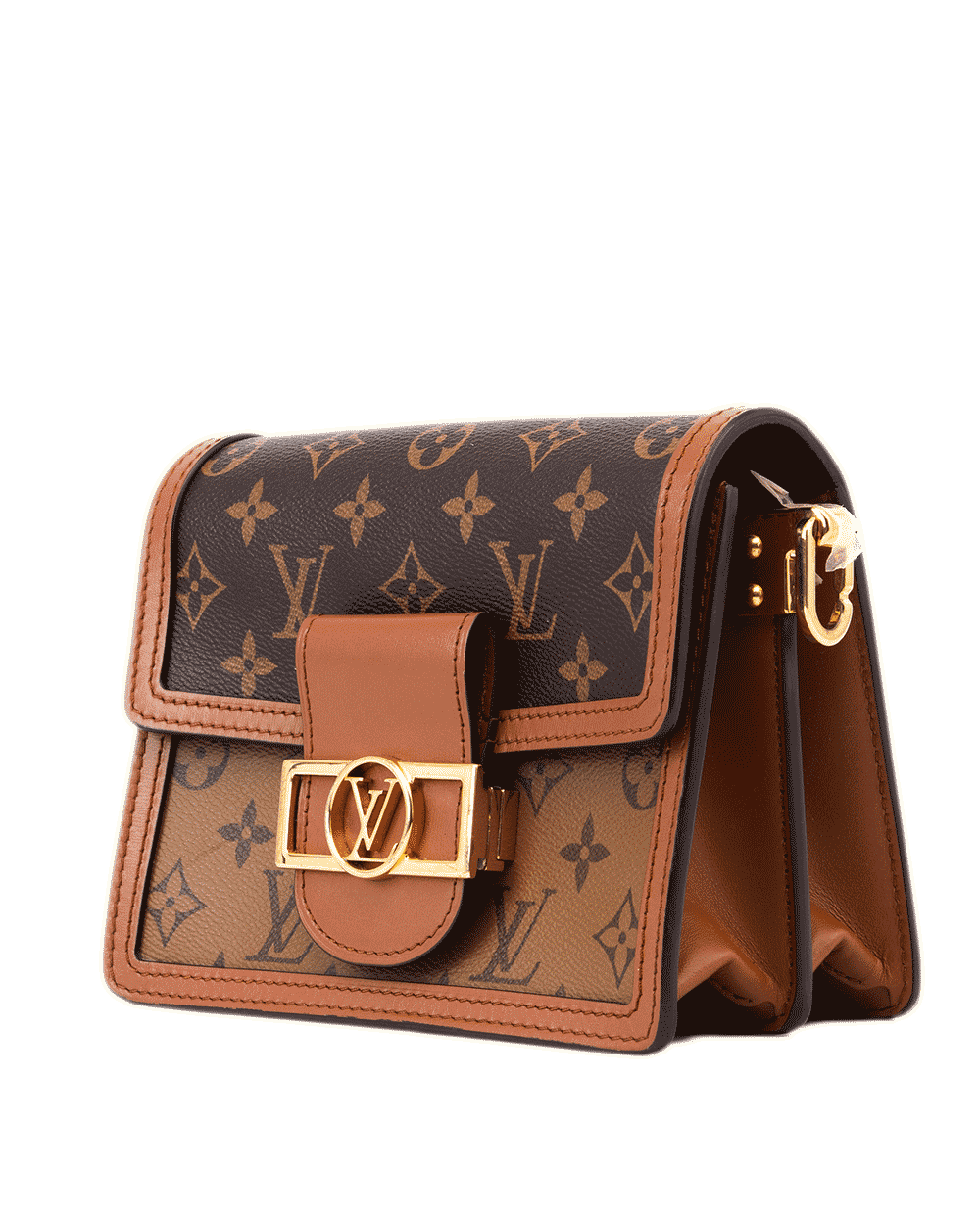 13 LV DAUPHINE MINI BROWN MONOGRAM REVERSE GHW MICROCHIP 0504