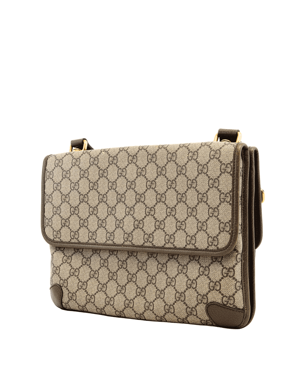 15 GUCCI NEO VINTAGE MESSENGER SMALL BROWN GG MONOGRAM CANVAS GHW 495654 000926 1754
