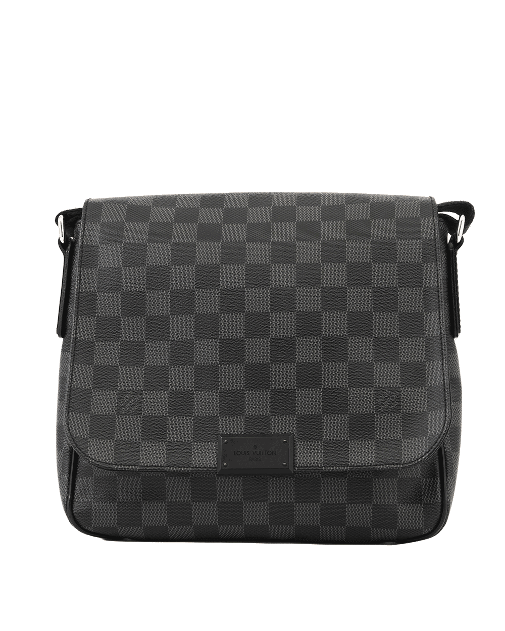 16 LV DISTRIC MESSENGER PM GRAPHITE DAMIER CANVAS BHW FL3105 0208